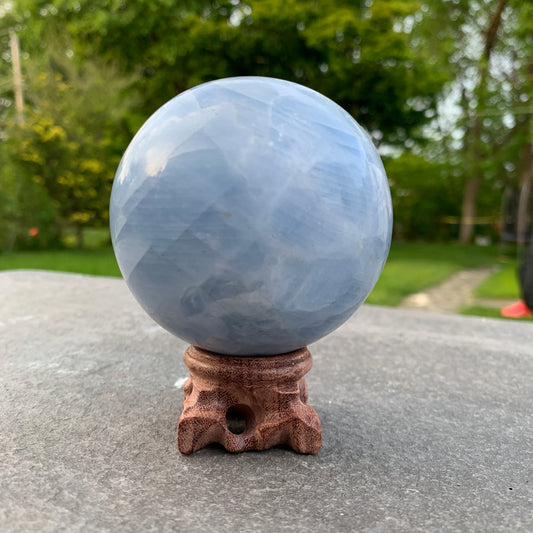 1.5 lb Blue Calcite sphere